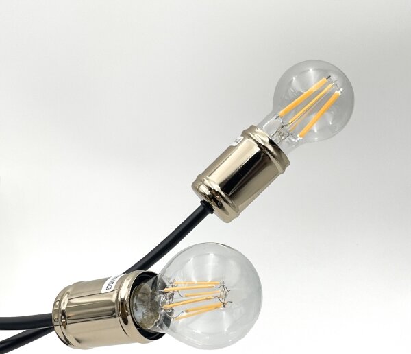 Lampadario a plafone ANYA 6xE27/15W/230V nero/oro