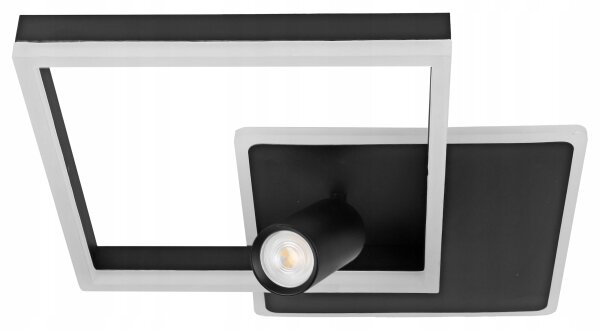 Plafoniera LED/38W/230V + 1xGU10/30W nero