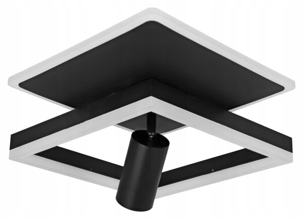 Plafoniera LED/38W/230V + 1xGU10/30W nero