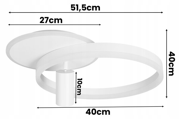 Plafoniera LED LED/38W/230V + 1xGU10/30W bianca