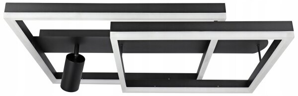 Plafoniera LED LED/38W/230V + 1xGU10/30W nera