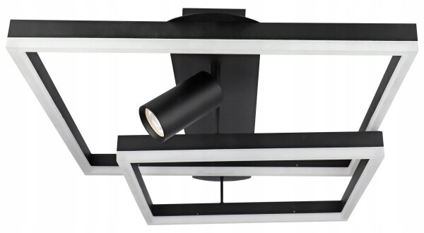 Plafoniera LED LED/38W/230V + 1xGU10/30W nera