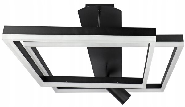 Plafoniera LED LED/38W/230V + 1xGU10/30W nera