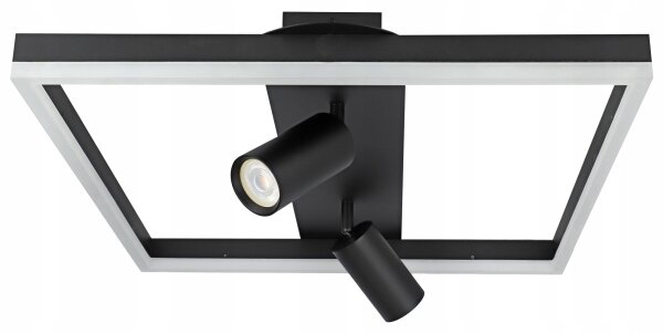 LED Plafoniera LED/38W/230V + 2xGU10/30W nera