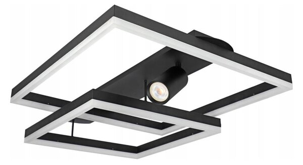 Plafoniera LED LED/38W/230V + 1xGU10/30W nera