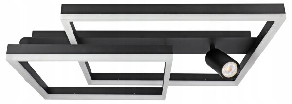 Plafoniera LED LED/38W/230V + 1xGU10/30W nera