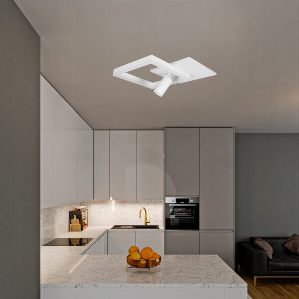 LED Plafoniera LED/38W/230V + 1xGU10/30W bianca