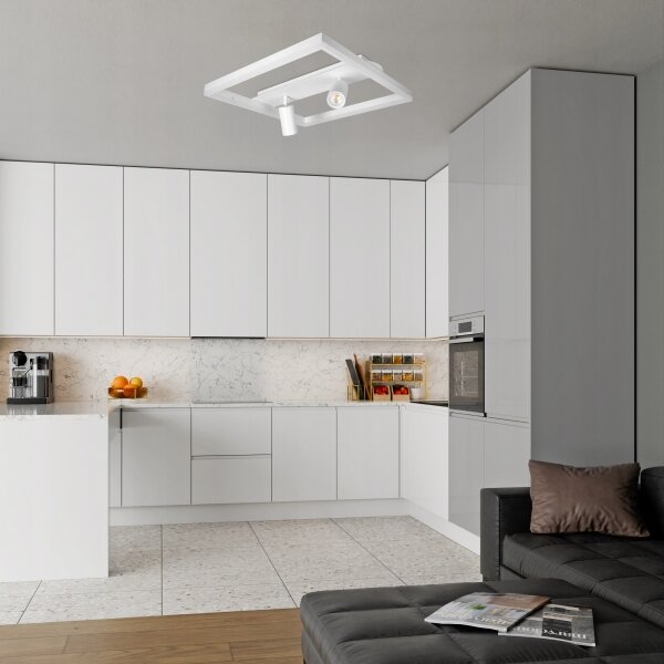 Plafoniera LED/38W/230V + 2xGU10/30W bianca