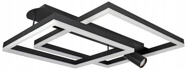 Plafoniera LED LED/38W/230V + 1xGU10/30W nera