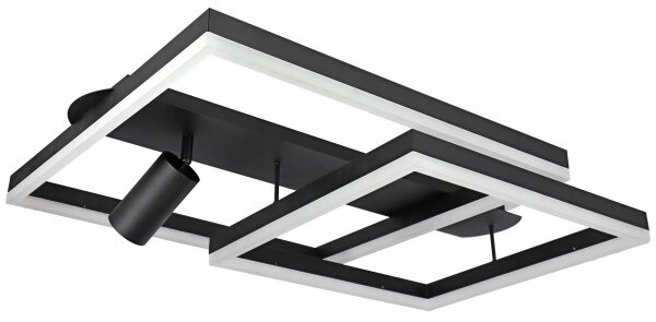 Plafoniera LED LED/38W/230V + 1xGU10/30W nera