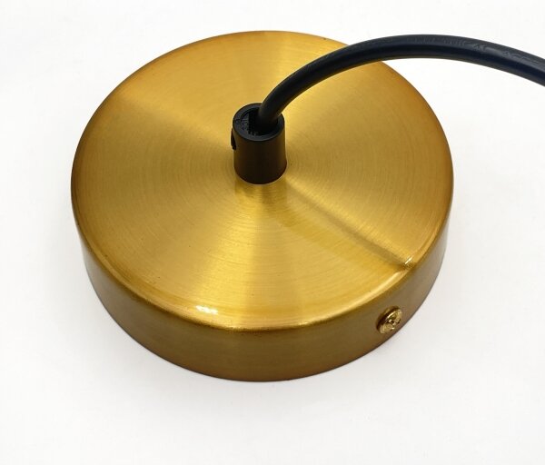 Lampada a sospensione con cavo HECTOR 1xE27/15W/230V bianco/ottone diam. 25 cm