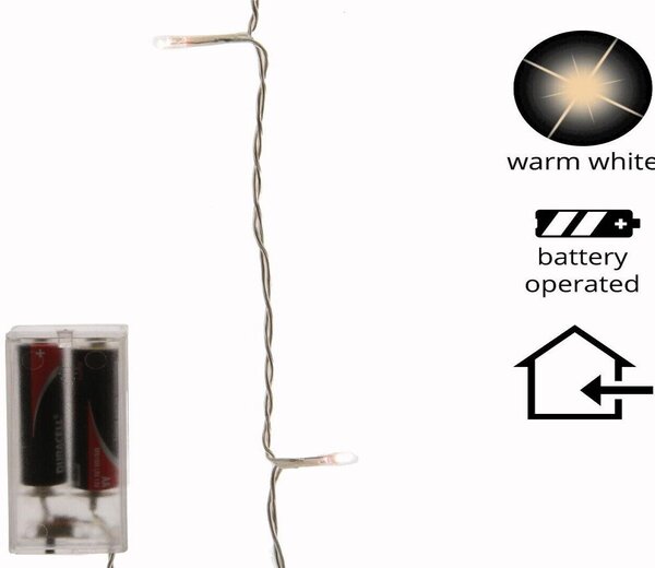 Catena luminosa a LED per interni, lunghezza 2,75 metri, 20 luci