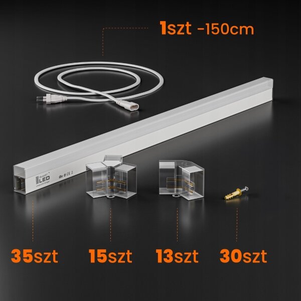 LED Plafoniera LED/350W/85-265V 6500K 313x298 cm CRI 90 IP44 bianca