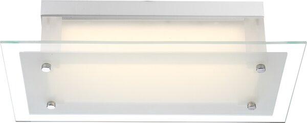 Plafoniera Globo Dl metallo bianco, cromo, 1Xled 49323