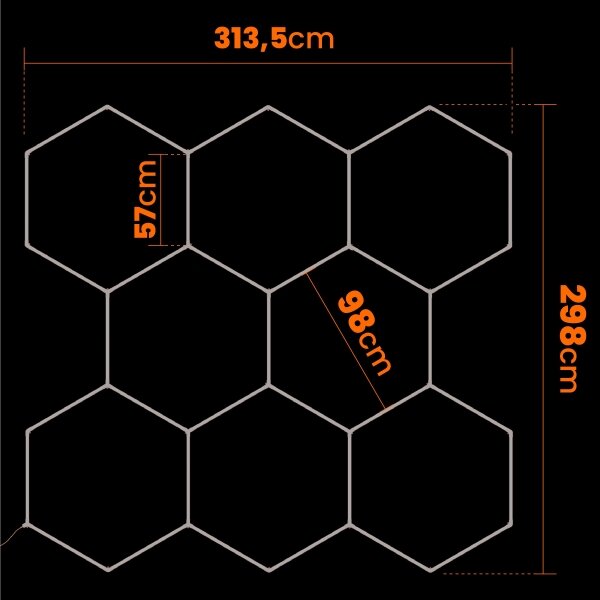 LED Plafoniera LED/350W/85-265V 6500K 313x298 cm CRI 90 IP44 bianca