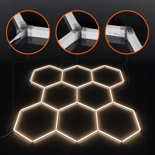 Plafoniera LED LED/350W/85-265V 4000K 313x298 cm CRI 90 IP44 bianca