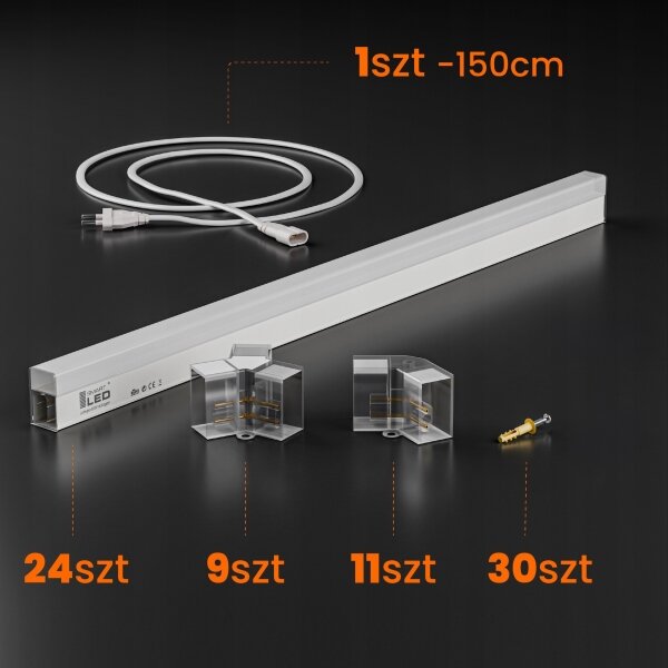 Plafoniera LED/240W/85-265V 6500K 298x209 cm CRI 90 IP44 bianca