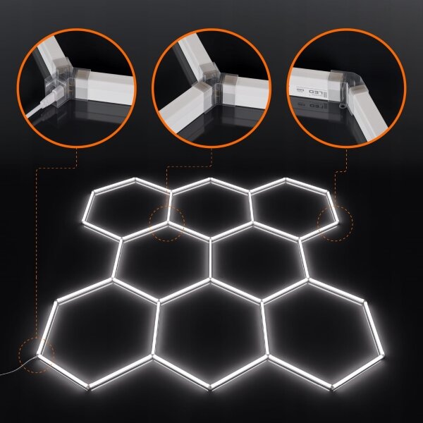 LED Plafoniera LED/350W/85-265V 6500K 313x298 cm CRI 90 IP44 bianca