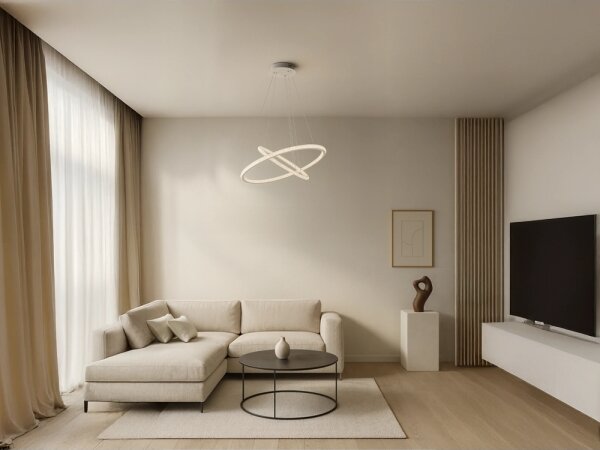 Lampadario LED dimmerabile a sospensione con cavo LED/150W/230V 3000-6500K + telecomando