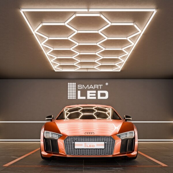 Plafoniera LED LED/696W/85-265V 4000K 484x243 cm CRI 90 IP44 bianca