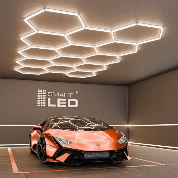Plafoniera LED/570W/85-265V 4000K 522x298 cm CRI 90 IP44 bianca