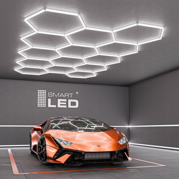 Plafoniera LED/570W/85-265V 6500K 522x298 cm CRI 90 IP44 bianca