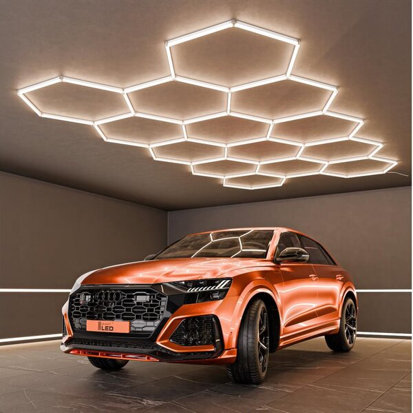 Plafoniera LED/570W/85-265V 4000K 522x298 cm CRI 90 IP44 bianca