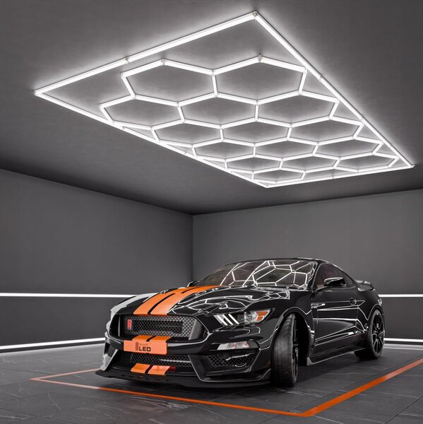 Plafoniera LED 696W 85-265V 6500K 484x243 cm CRI 90 IP44 bianca