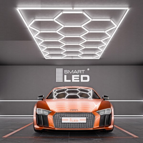 Plafoniera LED 696W 85-265V 6500K 484x243 cm CRI 90 IP44 bianca