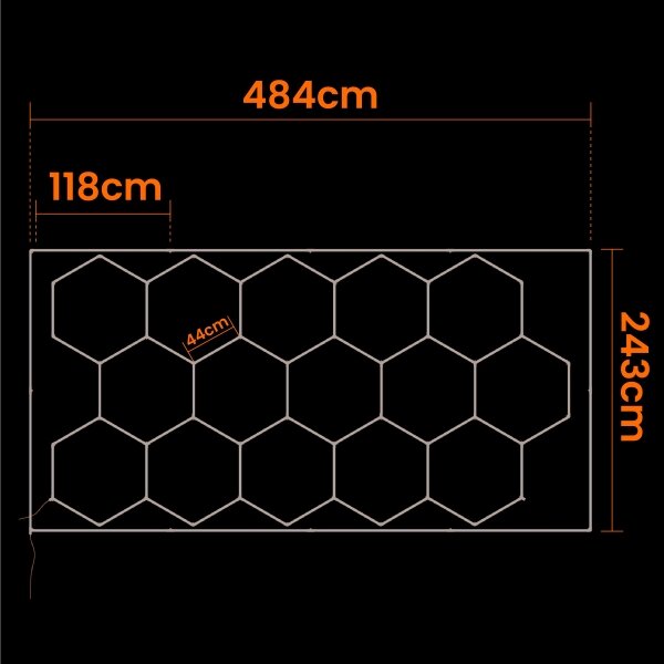 Plafoniera LED LED/696W/85-265V 4000K 484x243 cm CRI 90 IP44 bianca