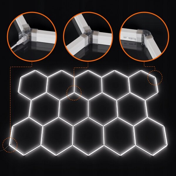 Plafoniera LED/570W/85-265V 4000K 522x298 cm CRI 90 IP44 bianca