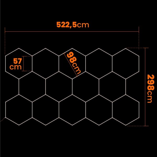 Plafoniera LED/570W/85-265V 6500K 522x298 cm CRI 90 IP44 bianca