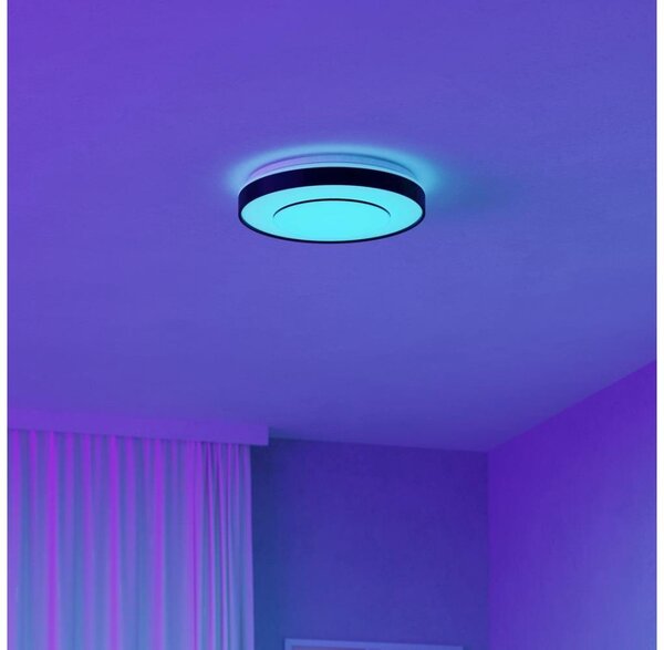 Eglo 300688 - LED RGBW Plafoniera dimmerabile MONTERIGGIONI-Z LED/18,5W/230V nero + telecomando