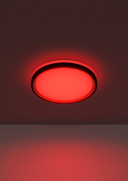 Eglo 300684-LED RGBW Plafoniera dimmerabile MALERAMARA-Z LED/14W/230V nero/oro + telecomando