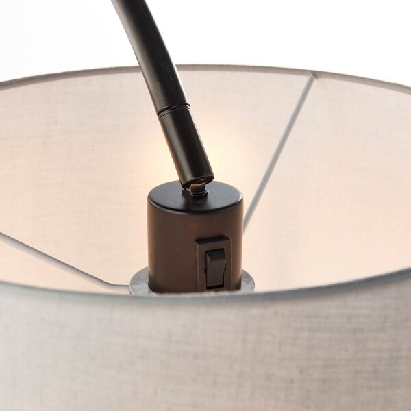 Endon 78163 - Lampada da terra CARLSON 1xE27/60W/230V grigio/nero