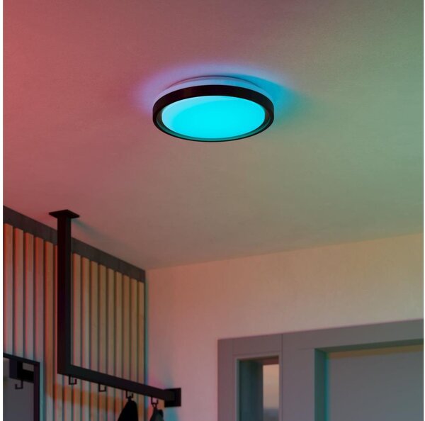 Eglo 300684-LED RGBW Plafoniera dimmerabile MALERAMARA-Z LED/14W/230V nero/oro + telecomando