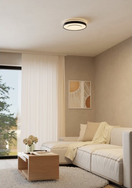 Eglo 300688 - LED RGBW Plafoniera dimmerabile MONTERIGGIONI-Z LED/18,5W/230V nero + telecomando