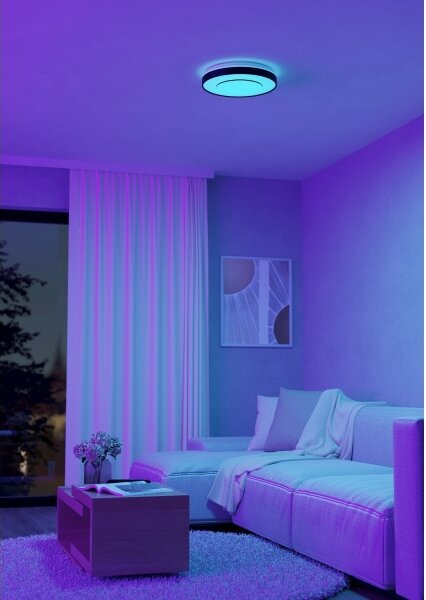 Eglo 300688 - LED RGBW Plafoniera dimmerabile MONTERIGGIONI-Z LED/18,5W/230V nero + telecomando