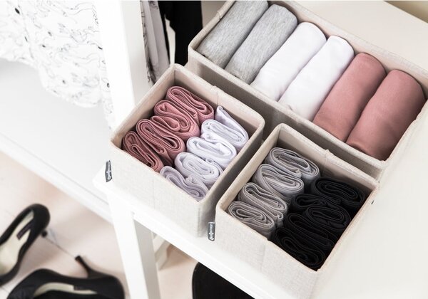 Set di 3 organizer per cassetti beige - Bigso Box of Sweden