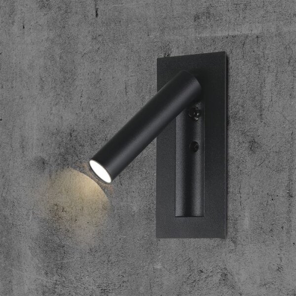 Faretto da parete LED 2W/230V 3000K nero