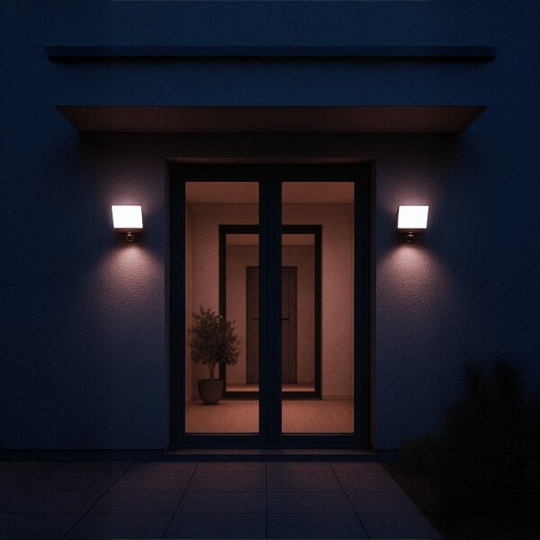 Proiettore LED con sensore di movimento e sensore crepuscolare DAVOS LED/30W/230V IP54 nero