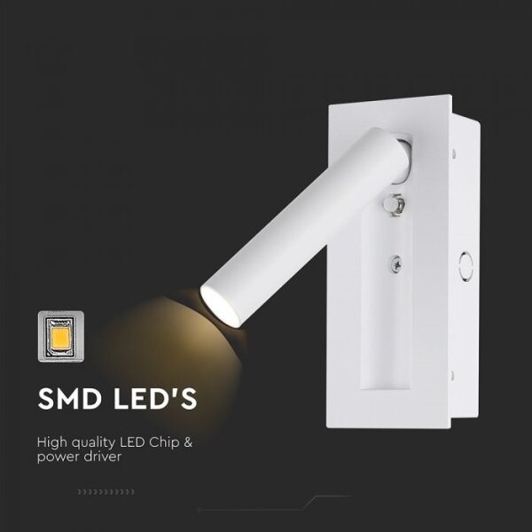Faretto da parete orientabile LED/2W/230V 3000K bianco