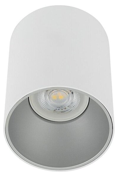 Faretto da superficie Faretto da soffitto Ø 8,9 cm Bianco Argento GU10 Metallo Moderno Cucina Corridoio