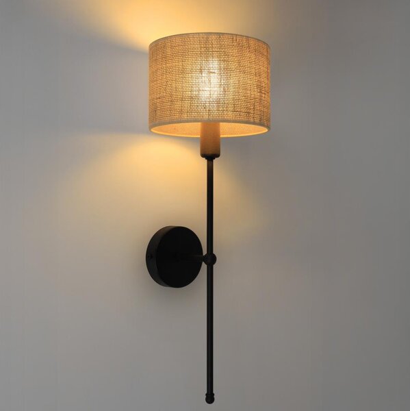 Lampada da parete MADELA 1xE14/40W/230V iuta/nera