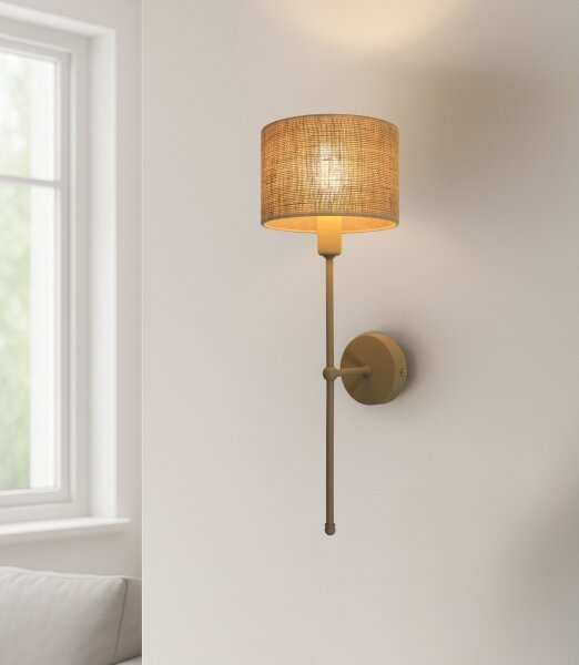 Lampada da parete MADELA 1xE14/40W/230V juta/beige