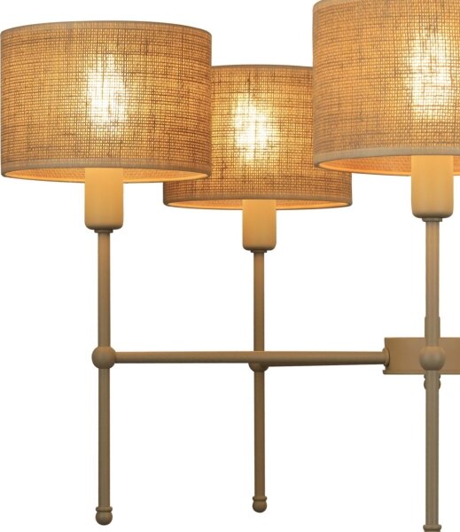 Lampadario con asta MADELA 5xE14/40W/230V iuta/beige