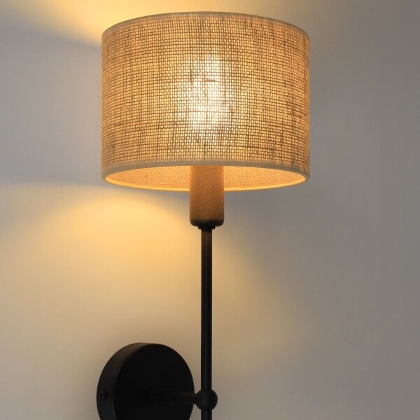 Lampada da parete MADELA 1xE14/40W/230V iuta/nera