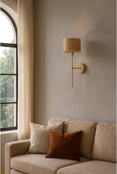 Lampada da parete MADELA 1xE14/40W/230V juta/beige