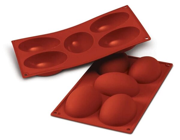 Stampo 5 mezza uova SF041 Mezzo Uovo in silicone 102x73 h 36 mm
