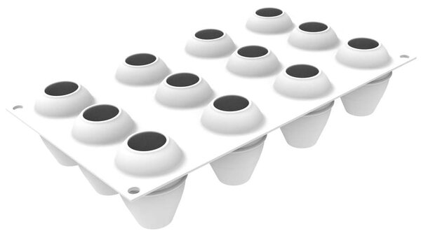 Stampo 12 uova Egg 70 in silicone ø 46 h 63 mm